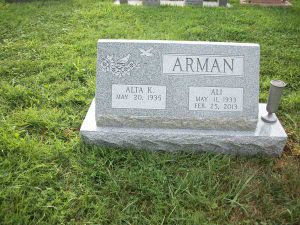 Granite and Marble Slant Memorials by Merkle Monuments in Maryland