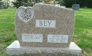 Traditional Granite & Marble Headstones and Lettering Done by Merkle Monuments in Maryland
